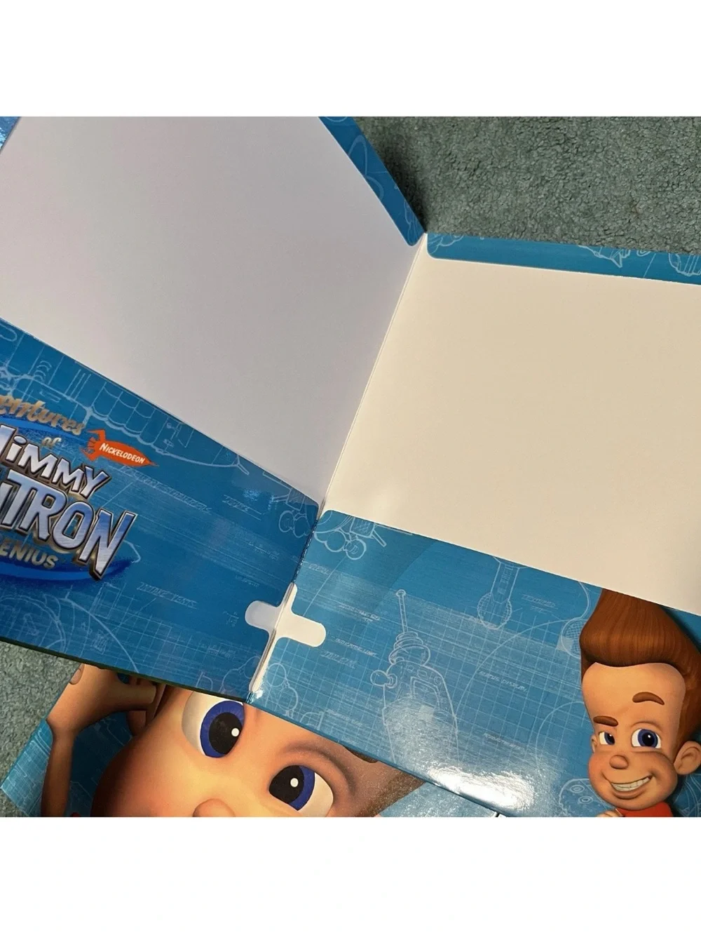 Vintage 2003 Y2K Jimmy Neutron Nickelodeon Bundle Of 3 School Paper Folders